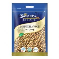 Organic Whole Coriander Seeds (Dwaraka) - 200 GM