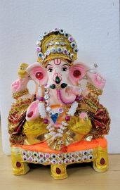6 Inch Ganesha Idol CLAY (Decorative) Eco Friendly